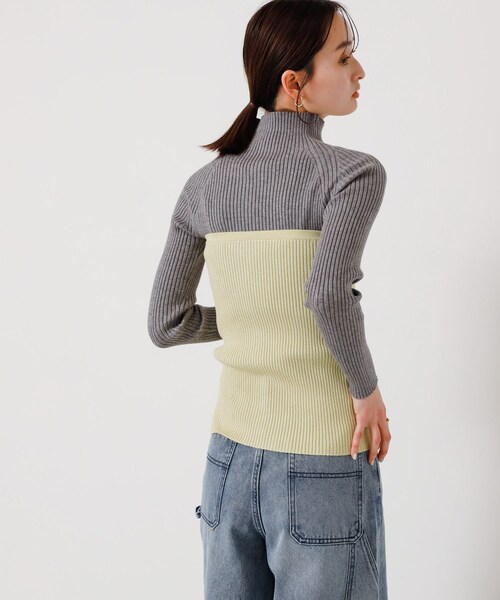 SENSE OF PLACE by URBAN RESEARCH(センスオブプレイスバイアーバンリサーチ)の「ラメジップニットビスチェ(その他トップス・レディース・GRAY/BLACK/YELLOW・one)」の21枚目の写真