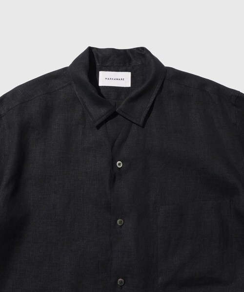 ADAM ET ROPE'(アダムエロペ)の「【MARKAWARE/マーカウェア】NEW OPEN COLLAR S/S SHIRT(シャツ/ブラウス・メンズ・ブラック・1/2/3)」の6枚目の写真