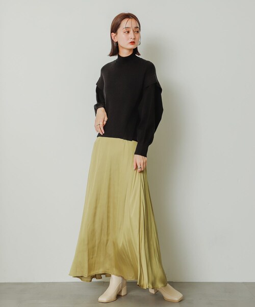 SENSE OF PLACE by URBAN RESEARCH（センスオブプレイスバイアーバンリサーチ）の「ワイドスクエアショートブーツ（ブーツ・レディース・BLACK/IVORY/BEIGE・S/M/L）」の6枚目の写真