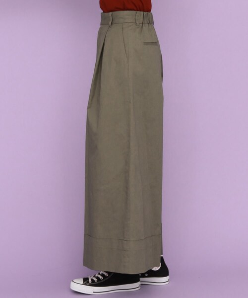 KBF（ケイビーエフ）の「スーパーWIDEチノパン（チノパンツ・レディース・BEIGE/PINK/KHAKI・one）」の11枚目の写真