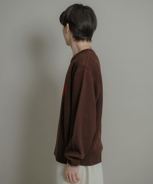 SENSE OF PLACE by URBAN RESEARCH（センスオブプレイスバイアーバンリサーチ）の「ロゴグラフィッククルーネックニット（ニット/セーター・メンズ・BLACK/BROWN/GREIGE・M/L）」の19枚目の写真