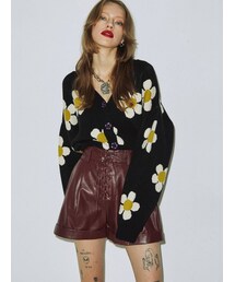 jouetie | フラワージャカードワイドニットカーデ(カーディガン/ボレロ)