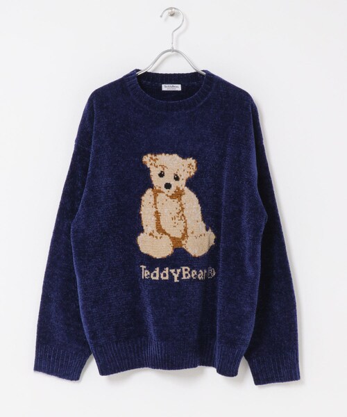 ITEMS URBANRESEARCH（アイテムズ アーバンリサーチ）の「Teddy Bear モールクルーネックニット（ニット/セーター・メンズ・GRY/NVY/GRN・M/L）」の12枚目の写真