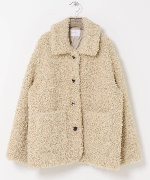 URBAN RESEARCH（アーバンリサーチ）の「ECOPELカーリーファーコート（テーラードジャケット・レディース・IVORY/D.BROWN・FREE）」の14枚目の写真