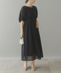 URBAN RESEARCH ROSSO | ジャガードギャザーパフドレス(ワンピース)