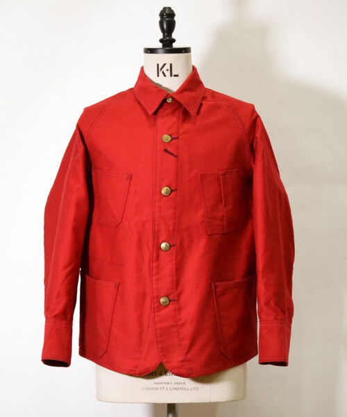 ADAM ET ROPE'(アダムエロペ)の「【BONCOURA】 カバーオール モールスキン(カバーオール・メンズ・レッド・M/S)」の2枚目の写真