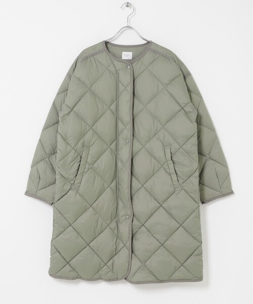 URBAN RESEARCH DOORS（アーバンリサーチドアーズ）の「ライトダウンキルトロングコート（テーラードジャケット・レディース・L.GREGE/KHAKI/NAVY・M）」の21枚目の写真