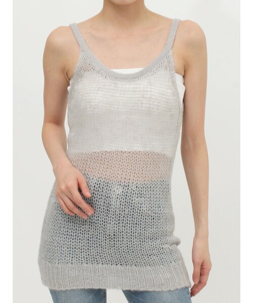 GYDA（ジェイダ）の「SheerモヘアKTキャミチュニックTOPS（チュニック・レディース・グレー/ブラック/グリーン・F）」の3枚目の写真