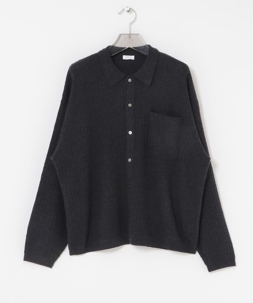 URBAN RESEARCH(アーバンリサーチ)の「crepuscule Crepe Knit Shirt(シャツ/ブラウス・メンズ・BROWN/BLACK・1/2)」の1枚目の写真