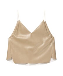 UN3D. | FAKE LEATHER CAMISOLE【セットアップ着用可能】(キャミソール)