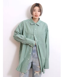 Ungrid | ビッグシルエットストライプシャツ(シャツ/ブラウス)