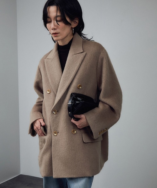 ADAM ET ROPE'（アダムエロペ）の「【J'aDoRe・店舗限定】【クチュール ド アダム】別注 Cottage Coat/コテージコート（チェスターコート・レディース・キャメル系・36/38）」の7枚目の写真