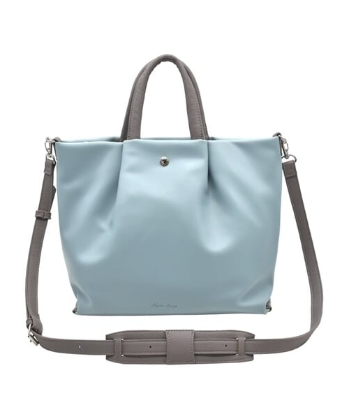 nissen（ニッセン）の「Legato Largo（レガートラルゴ）肩楽ＰＵ ２ＷＡＹショルダーバック（ショルダーバッグ・メンズ・ブラック/ブルー/グレーベージュ/アイボリー/シルバー・Y）」の4枚目の写真