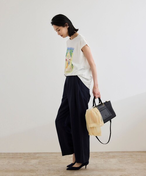 ROPE'（ロペ）の「【Kei Nagayama for ROPE'】プリント ノースリーブTEE【接触冷感・洗濯耐久あり】（Tシャツ/カットソー・レディース・ホワイト・F）」の10枚目の写真