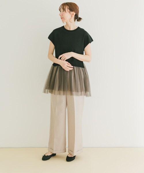 ITEMS URBANRESEARCH(アイテムズ アーバンリサーチ)の「ソウバリチュールドッキングニット(ニット/セーター・レディース・NVY/BLK/OFF・FREE)」の18枚目の写真