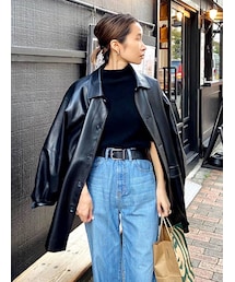 Ungrid | フェイクレザービッグブルゾン(ブルゾン)