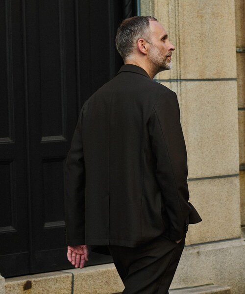URBAN RESEARCH DOORS（アーバンリサーチドアーズ）の「LIFE STYLE TAILOR　ウールライクツイルコンフォータブルジャケット（テーラードジャケット・メンズ・NAVY/OLV BROWN/BLUE GRAY・S/M/L/XL）」の22枚目の写真
