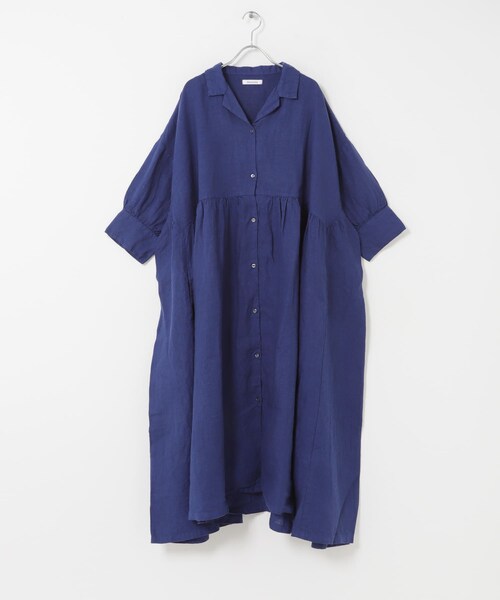 かぐれ（カグレ）の「Honnete　GATHERED DRESS（ワンピース・レディース・SILVER/BLUE/NOIR・One）」の2枚目の写真