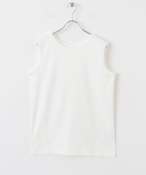 かぐれ（カグレ）の「フライスノースリーブカットソー（タンクトップ・レディース・GREGE/OFF/BLACK・FREE）」の11枚目の写真