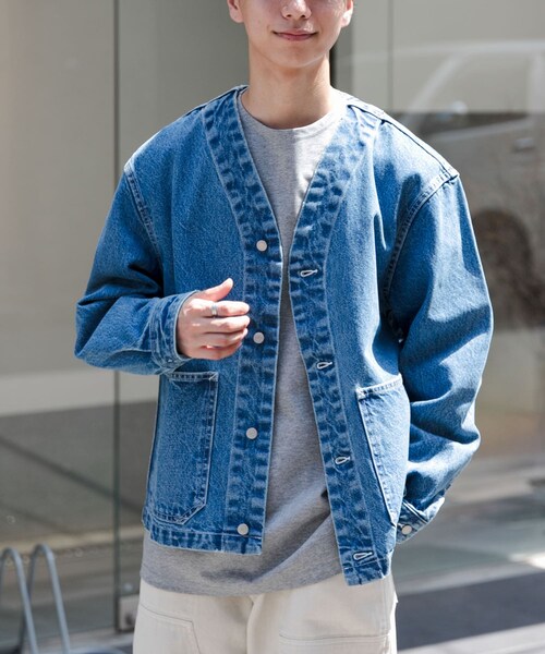 URBAN RESEARCH DOORS（アーバンリサーチドアーズ）の「FORK&SPOON　JFデニムノーカラージャケット（デニムジャケット・メンズ・ONEWASH/USED・4/5）」の17枚目の写真