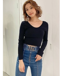 GYDA | カップ付き バッククロステレコロンT(Tシャツ/カットソー)