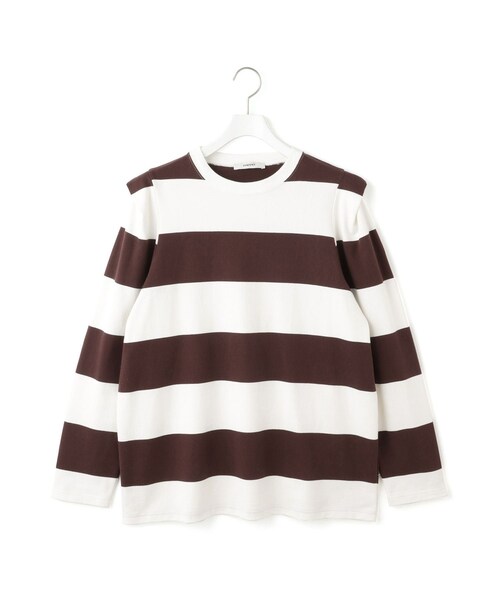ADAM ET ROPE'(アダムエロペ)の「【PHEENY(フィーニー)】別注 Heavy weight border tucked sleeve(Tシャツ/カットソー・レディース・ネイビー/ワイン系・F)」の21枚目の写真