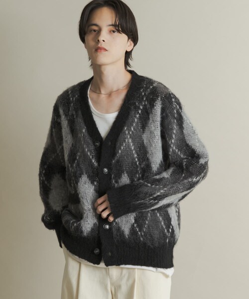 SENSE OF PLACE by URBAN RESEARCH（センスオブプレイスバイアーバンリサーチ）の「アーガイルVネックカーディガン（ニット/セーター・メンズ・BLACK/BLUE/NAVY/BROWN・M/L）」の11枚目の写真