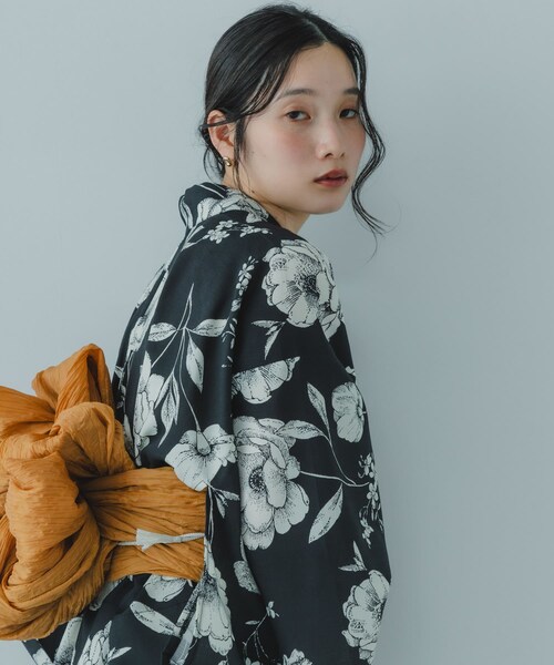 SENSE OF PLACE by URBAN RESEARCH（センスオブプレイスバイアーバンリサーチ）の「『WEB/一部店舗限定』『接触冷感/速乾』ワンピース浴衣4点セットB（その他・レディース・アヤメ/バラ/野バラ/マーガレット・One）」の7枚目の写真
