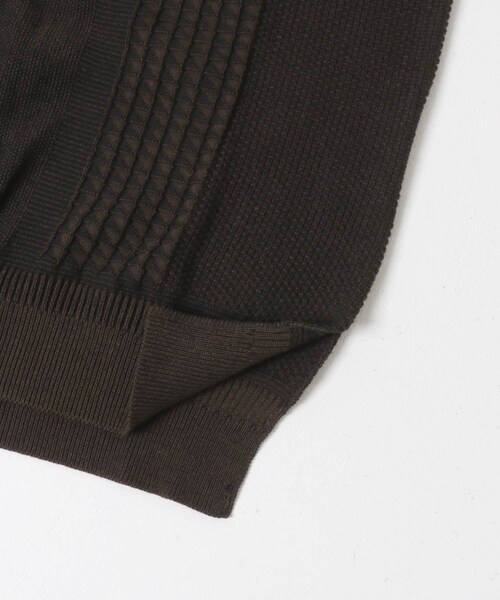 URBAN RESEARCH DOORS（アーバンリサーチドアーズ）の「YASHIKI　AOTSUYU KNIT POLO（ポロシャツ・メンズ・M.GRAY/BROWN/BLACK・1/2）」の13枚目の写真