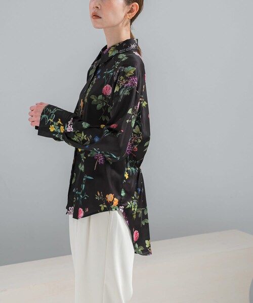 URBAN RESEARCH ROSSO（アーバンリサーチロッソ）の「ボタニカルプリントデザインシャツ（シャツ/ブラウス・レディース・OFF/BLACK・Free）」の17枚目の写真