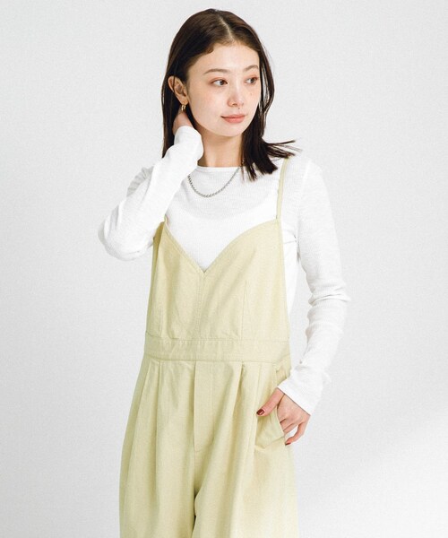 URBAN RESEARCH Sonny Label（アーバンリサーチサニーレーベル）の「コットンビスチェサロペット（サロペット/オーバーオール・レディース・ブラック/バター・FREE）」の17枚目の写真