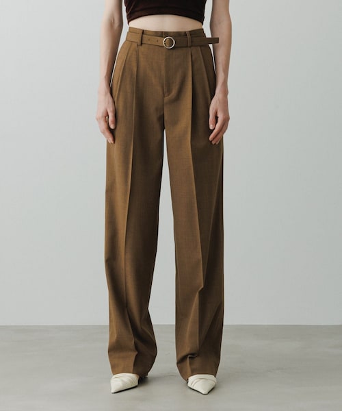 ADAM ET ROPE'（アダムエロペ）の「【EMOELLE】ベルテッドスラックス（スラックス・レディース・グレー系/キャメル系・36/38）」の4枚目の写真