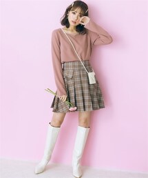 nissen | 大きいサイズスカラップデザイントップスmarun(Tシャツ/カットソー)