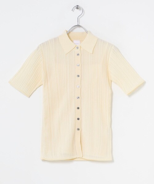 URBAN RESEARCH ROSSO（アーバンリサーチロッソ）の「ELENDEEK　SHEER PLEATS KNIT TOP（カーディガン/ボレロ・レディース・IVY/BLK/PNK・Free）」の5枚目の写真