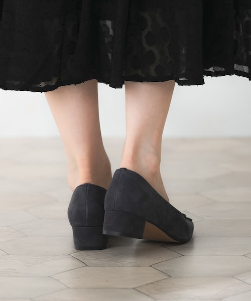 URBAN RESEARCH ROSSO（アーバンリサーチロッソ）の「シープスエードバレエシューズ（バレエシューズ・レディース・charcoal/bordeaux・36/37/38）」の6枚目の写真