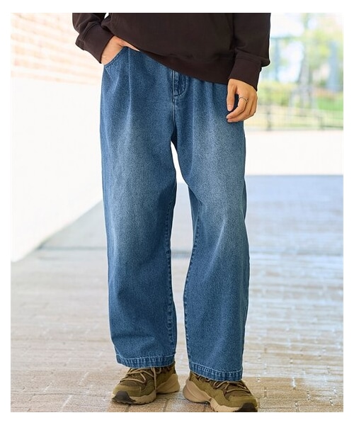 nissen（ニッセン）の「綿１００％デニムワイドタックパンツ【大きいサイズ有】（パンツ・メンズ・ネイビー系/黒系・M/L/LL/3L/4L/5L/6L/8L/10L）」の19枚目の写真