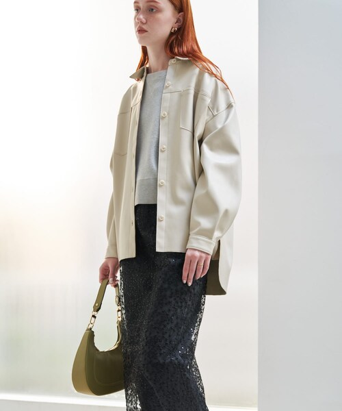URBAN RESEARCH ROSSO（アーバンリサーチロッソ）の「オーバージャケット（その他アウター・レディース・pistachio/off・FREE）」の4枚目の写真