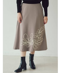 LAGUNAMOON | テープエンブロイダリーフレアースカート(スカート)