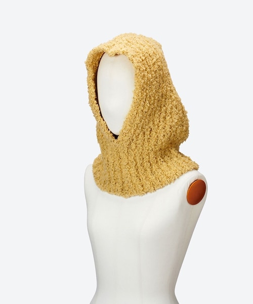 ADAM ET ROPE'（アダムエロペ）の「【J'aDoRe限定】【KIJIMA TAKAYUKI(キジマ タカユキ)】FUR KNIT BALACLAVA（ニットキャップ/ビーニー・レディース・ブラック/モスグリーン/イエロー・F）」の5枚目の写真