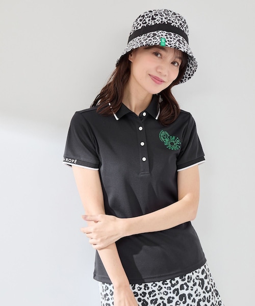 ROPE'（ロペ）の「【UV CARE】【吸水速乾】【ストレッチ】クールマックス半袖ポロ（ポロシャツ・レディース・ブラック/ホワイト・L/M/S）」の19枚目の写真