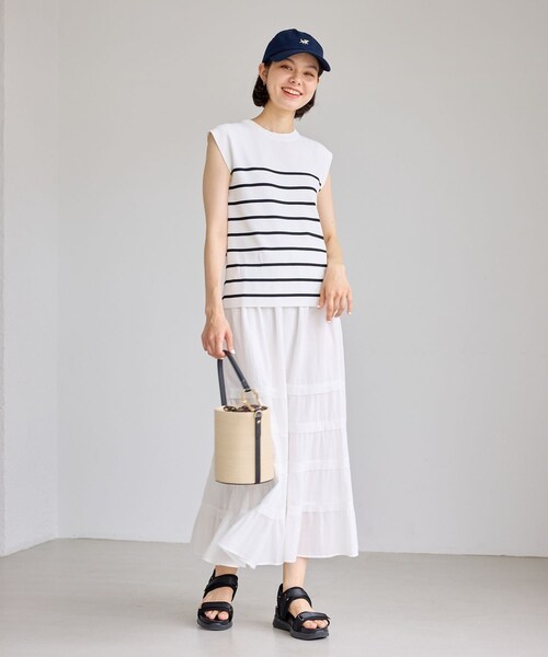 ROPE' PICNIC(ロペピクニック)の「コットンツイル刺繍キャップ/抗菌防臭(キャップ・レディース・キナリ/ネイビー/ピンク・F)」の11枚目の写真