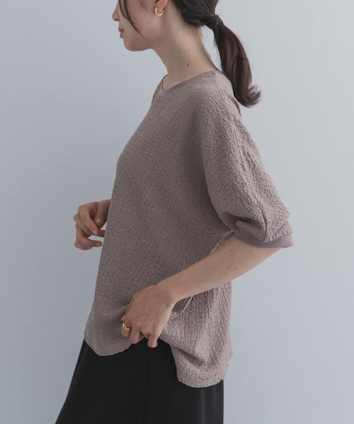URBAN RESEARCH DOORS(アーバンリサーチドアーズ)の「ワッシャーカットドルマンプルオーバー(Tシャツ/カットソー・レディース・CHARCOAL/GREIGE/BLUE・Free)」の15枚目の写真
