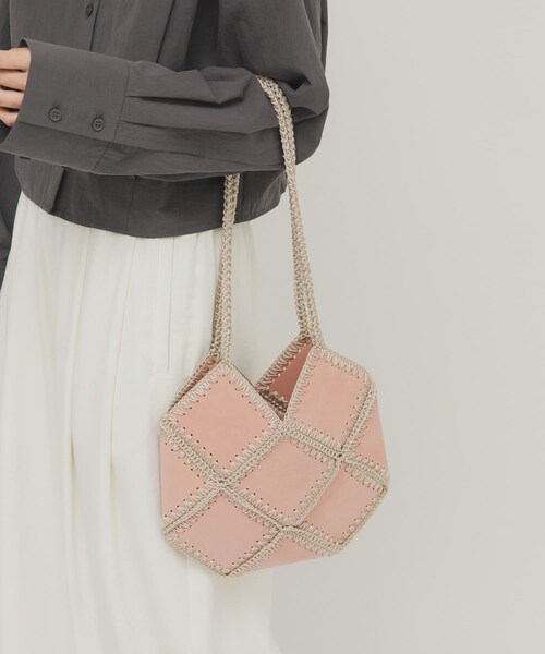 KBF（ケイビーエフ）の「パッチワークBAG（ショルダーバッグ・レディース・PINK/BROWN・One）」の14枚目の写真