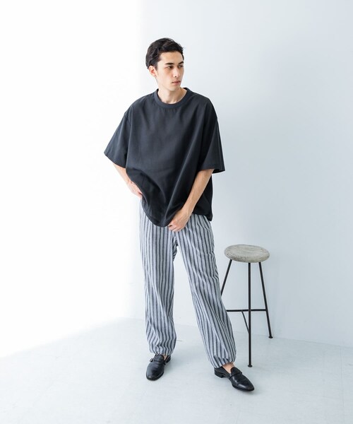 URBAN RESEARCH（アーバンリサーチ）の「『UR TECH DRYLUXE』高機能リネンTシャツ（Tシャツ/カットソー・メンズ・FADE BLACK/BEIGE/BURGUNDY・M/L）」の10枚目の写真