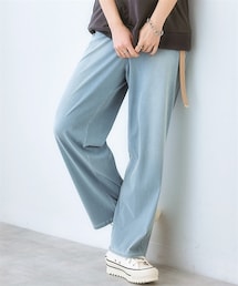 nissen | ＜大きいサイズ＞ よく伸びるひんやりニットデニムパンツ（ゆったりヒップ）（接触冷感）(パンツ)