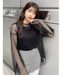 MURUA | メッシュオーバートップス×タンクSET(Tシャツ/カットソー)