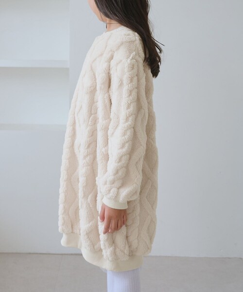 ROPE' PICNIC（ロペピクニック）の「【KIDS/キッズ】ケーブルボアワンピース（ワンピース・キッズ・キナリ/ブラウン・120/130/140/150）」の19枚目の写真