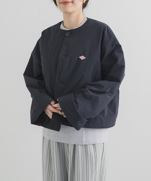 URBAN RESEARCH DOORS(アーバンリサーチドアーズ)の「DANTON COLLARLESS JACKET(その他アウター・レディース・DK.BLUE/IVORY/NAVY・36)」の3枚目の写真