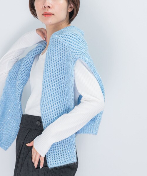 URBAN RESEARCH ROSSO（アーバンリサーチロッソ）の「Uネックリブプルオーバー（Tシャツ/カットソー・レディース・OFF WHITE/RED/BLACK・FREE）」の5枚目の写真