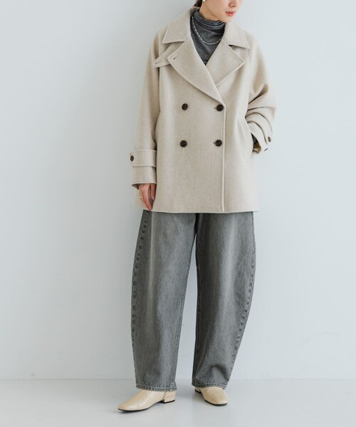 URBAN RESEARCH（アーバンリサーチ）の「『MADE IN JAPAN』スクエアトゥローヒールショートブーツ（ブーツ・レディース・IVORY/BLACK・23.5/24/24.5/25）」の9枚目の写真